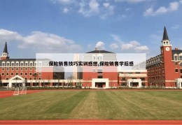 保险销售技巧实训感想,保险销售学后感