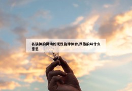 名族神韵灵动的现性旋律体会,民族韵味什么意思