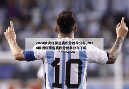 2024欧洲杯预选赛积分榜单公布,2024欧洲杯预选赛积分榜单公布了吗