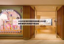 2024年欧洲杯赛程时间表图,2024欧洲杯赛程时间表图今晚直播