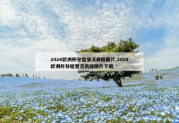 2024欧洲杯分组情况表格图片,2024欧洲杯分组情况表格图片下载